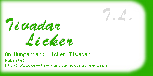 tivadar licker business card